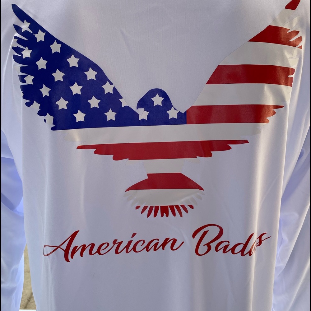 American Badass long sleeve/dry fit shirts.